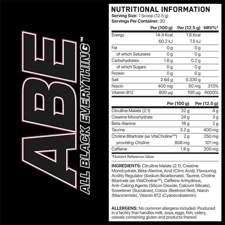 Applied Nutrition ABE (All Black Everything) 375g PRE WORKOUT