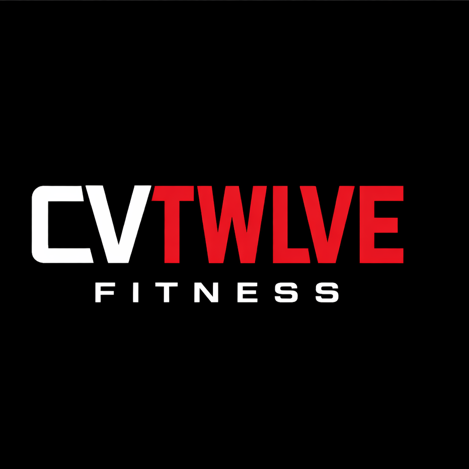 The logo for CVTWLVE FITNESS, featuring the text 'CTWLVE' in white and red block letters with 'FITNESS' written below in white, set against a solid black background.